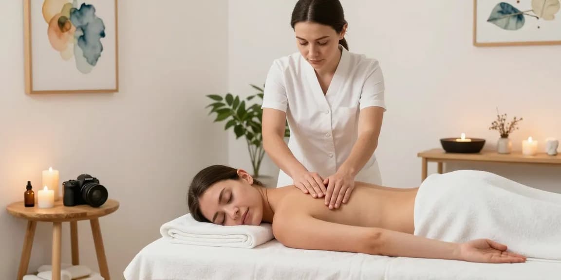 Swedish massage scene showcasing a serene environment and relaxation.