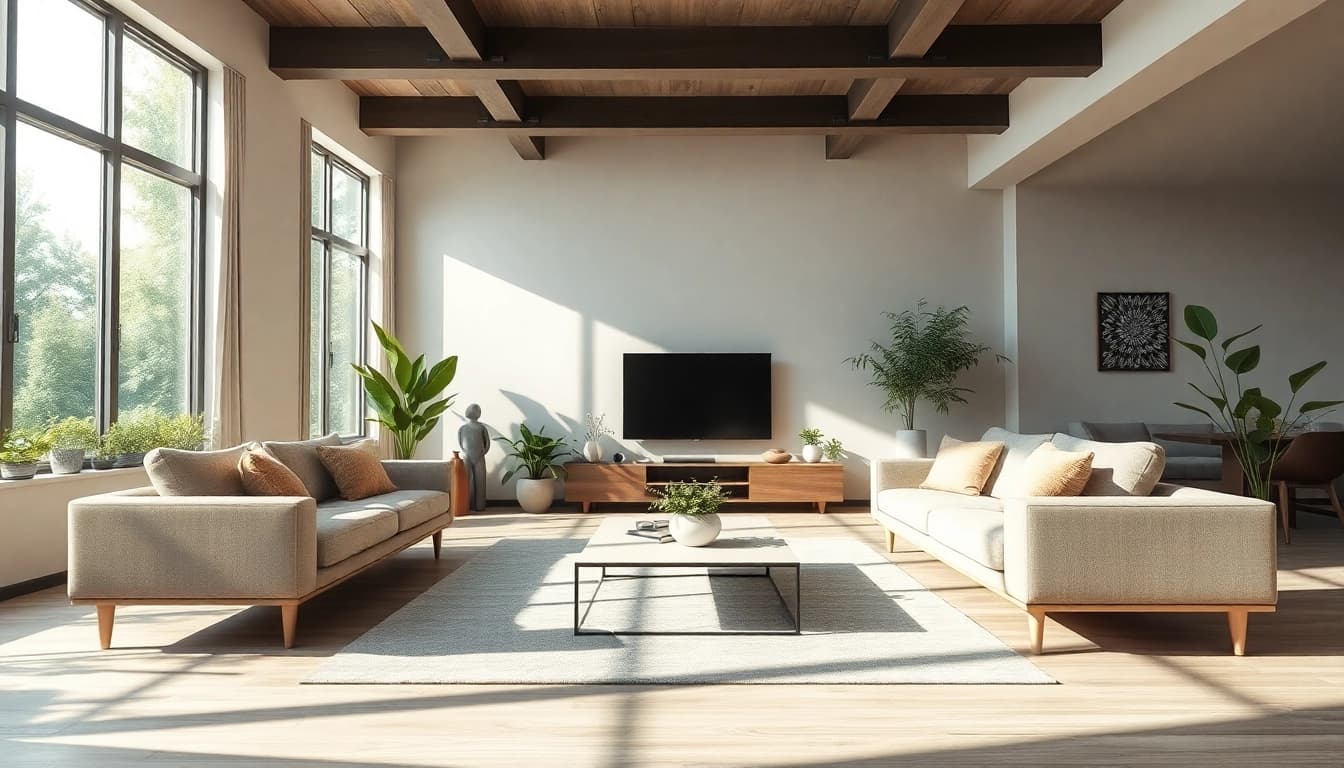 Experience Seamless Living in a harmonious, minimalistic space blending nature and technology.