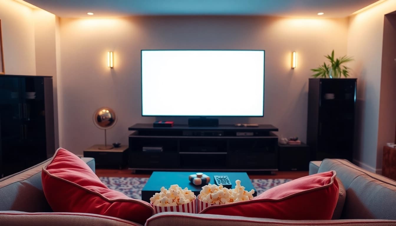 Watch the latest content on iron TV from a stylish modern living room with inviting decor.