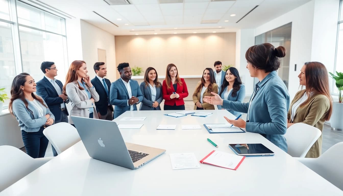 Engage in effective Front desk training near me with a professional workshop setup.