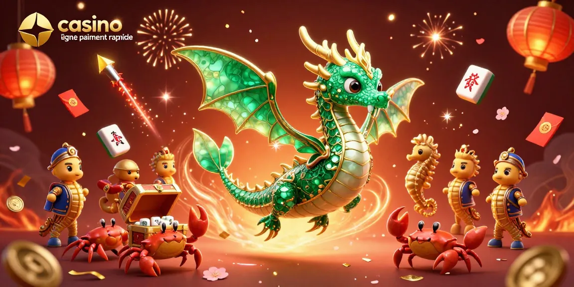 Action rapide dans un casino en ligne paiement rapide avec dragon de mer et trésors colorés