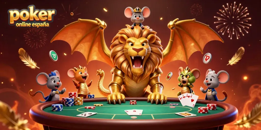 Juega al póker online en España con la emocionante chimera y fichas doradas, ¡una experiencia única!