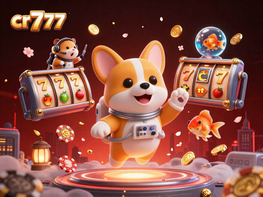 cr777 membawa keberuntungan dalam permainan kasino dengan corgi astronaut, hamster, ikan, dan banyak simbol keberuntungan