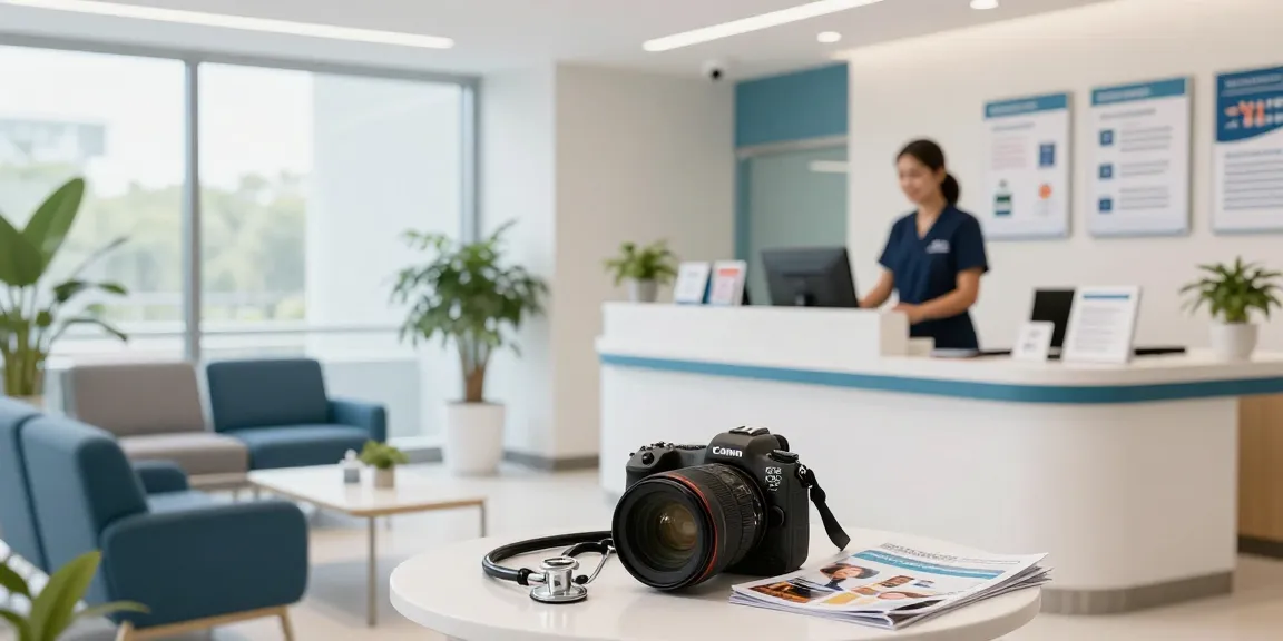 Comparison of private health insurance vs ACA in a healthcare setting, featuring a doctor consultation, medical services, and patient care environment.