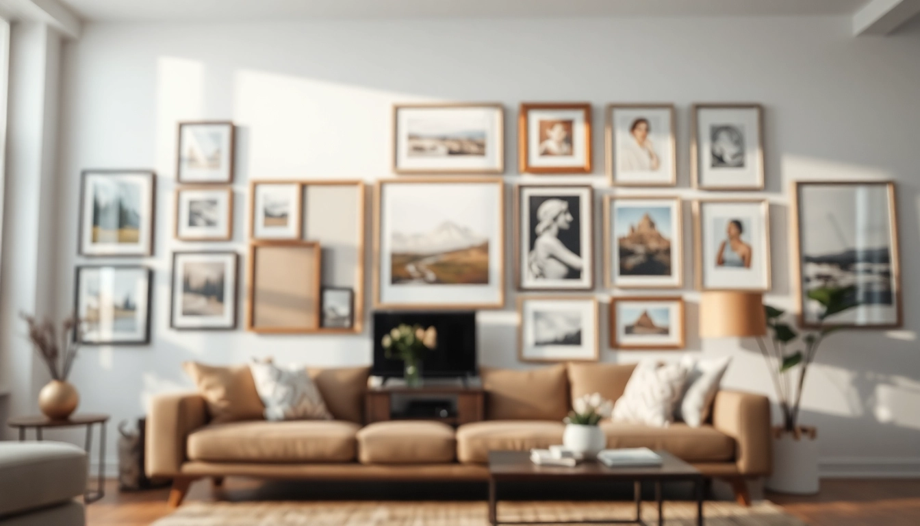 Learn effective picture hanging techniques showcased in an elegant living room, enhancing art display.