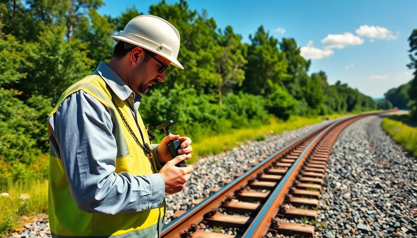 Performing a detailed Track Inpection of railroad tracks to ensure safety and reliability.