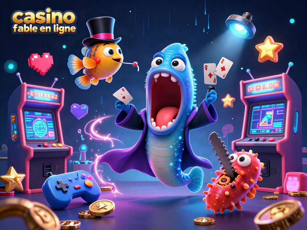 Visitez un casino fiable en ligne avec des jeux captivants, des personnages marins et des éléments lumineux.