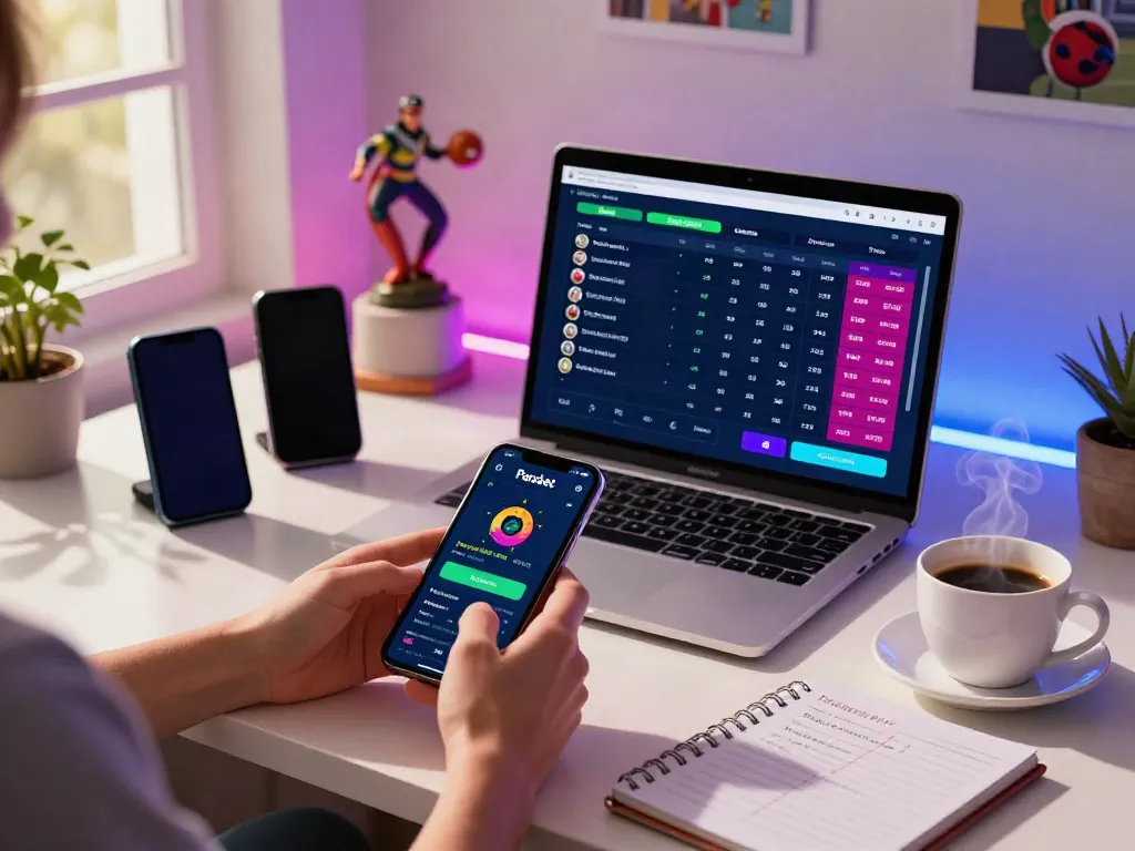 Parsbet uygulaması ile mobil bahis yapan kişinin sahne detayları.