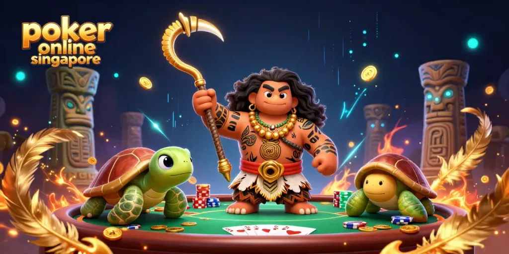 Play poker online Singapore with exciting game elements and vibrant characters.