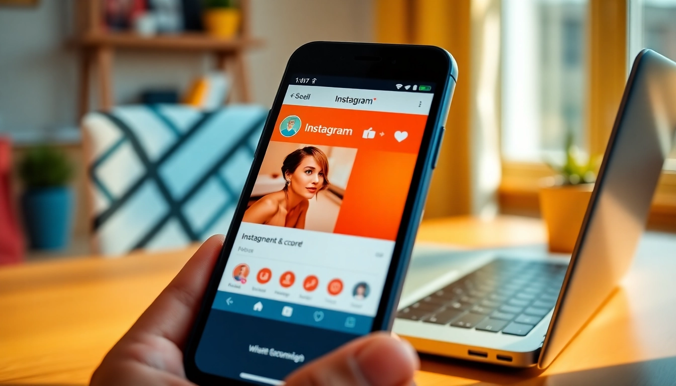 インスタ いいね 購入で増やすスマホの画面と魅力的なエンゲージメントのビジュアル