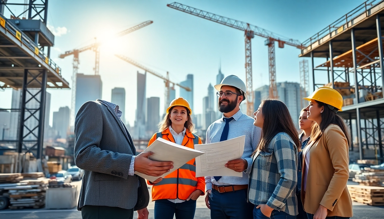 Manhattan Construction Manager leading a team on a vibrant New York construction site