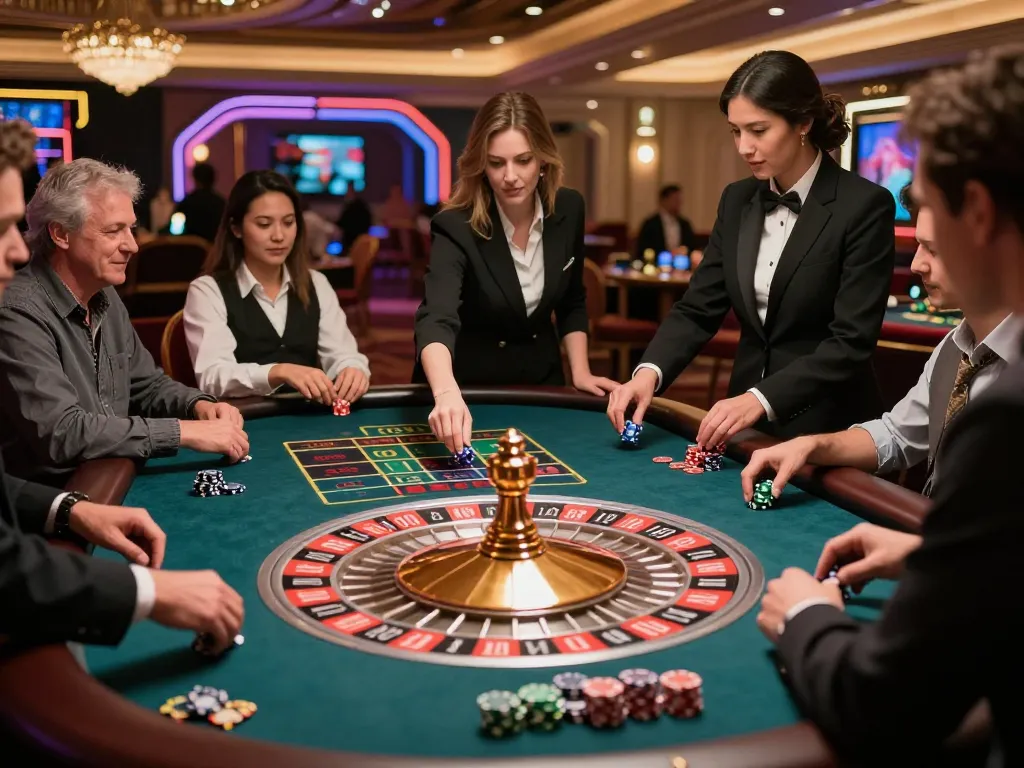 Players betting at the MAU777 daftar roulette table, enhancing excitement and engagement.
