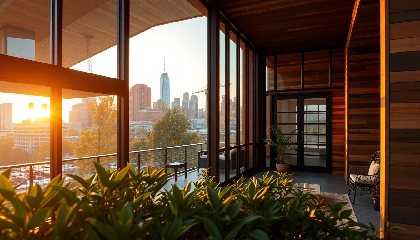 Showcasing residential architectural services Boston with a modern home design in a serene urban setting.