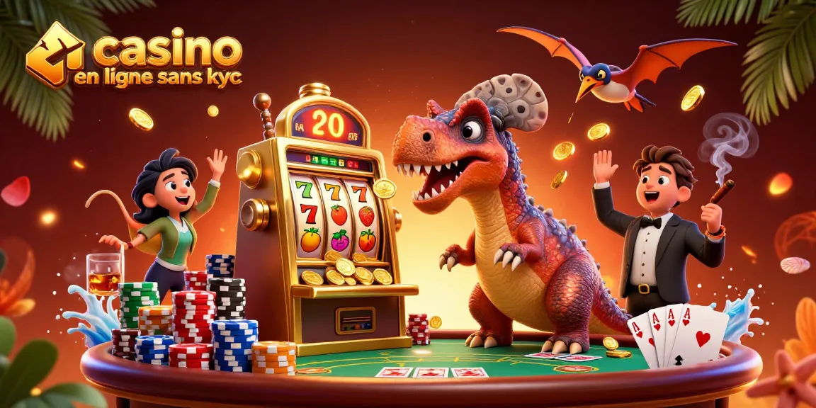 Un pachycephalosaurus et un gestionnaire de casino ankylo collectent des pièces d'or dans un casino en ligne sans KYC.