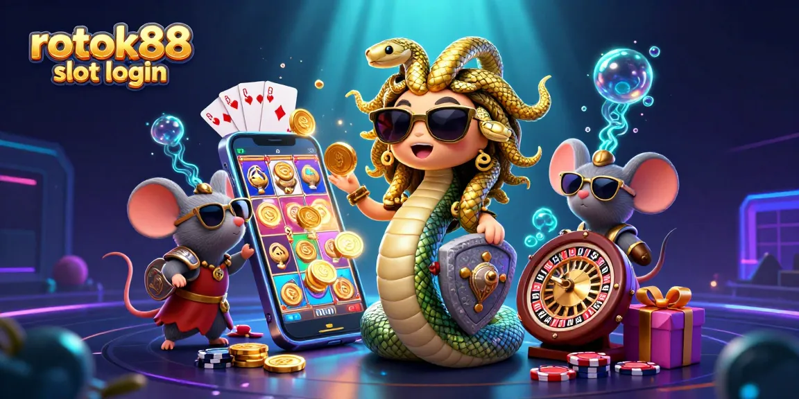 Engage with rokok88 slot login through dynamic 3D gaming characters and vibrant casino elements.
