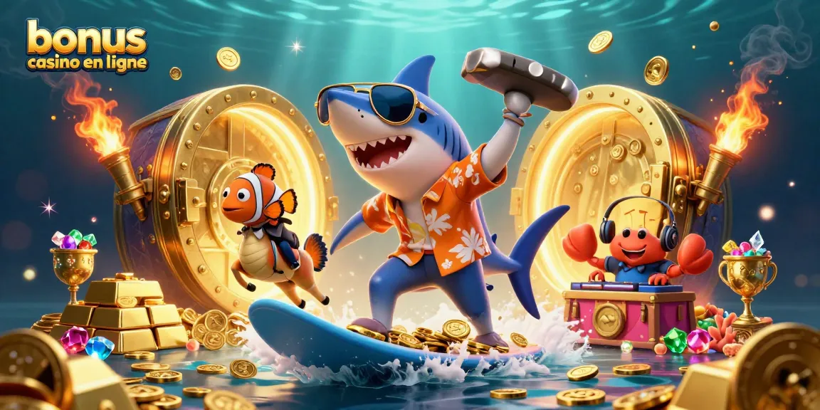 Profitez des meilleurs bonus casino en ligne avec des personnages colorés en jouant dans un monde sous-marin.