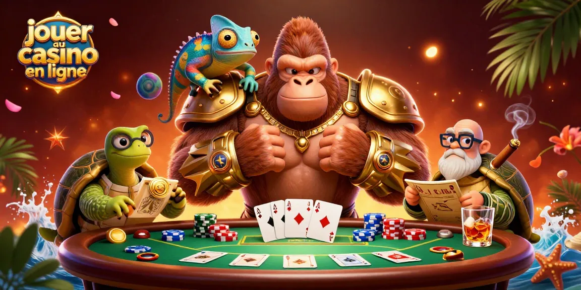 Jouer au casino en ligne avec des personnages de jeux de cartes animés dans un décor riche.