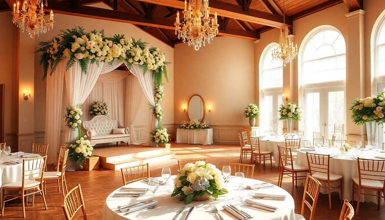 Experience the elegance of a Jacksonville Wedding Venue with stunning floral decor and a luxurious setting.