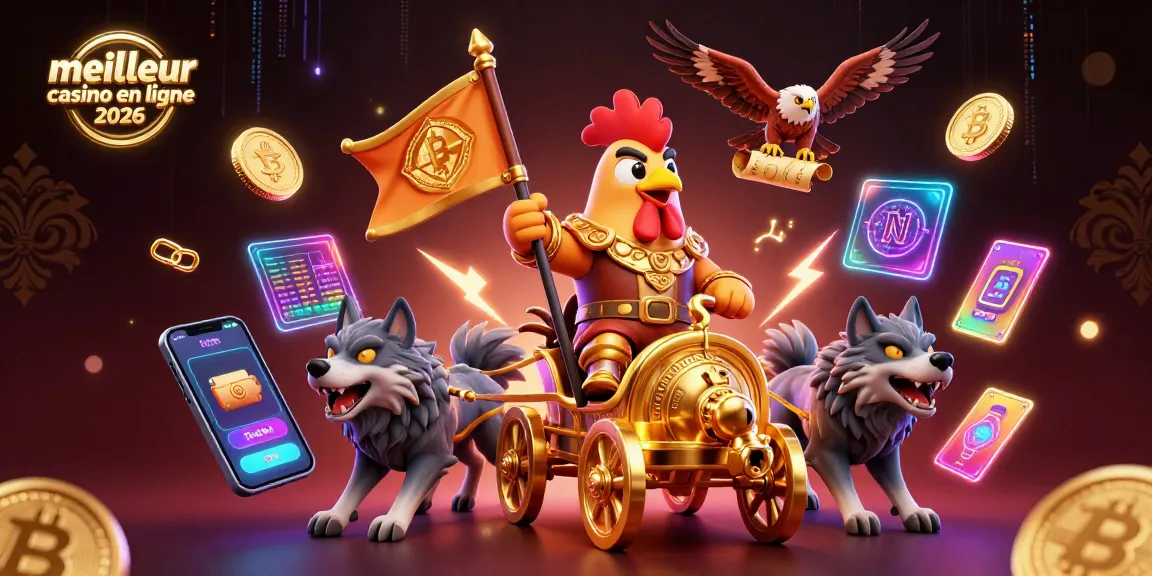 Illumination dynamique d'un meilleur casino en ligne 2026 avec des éléments de jeux crypto.