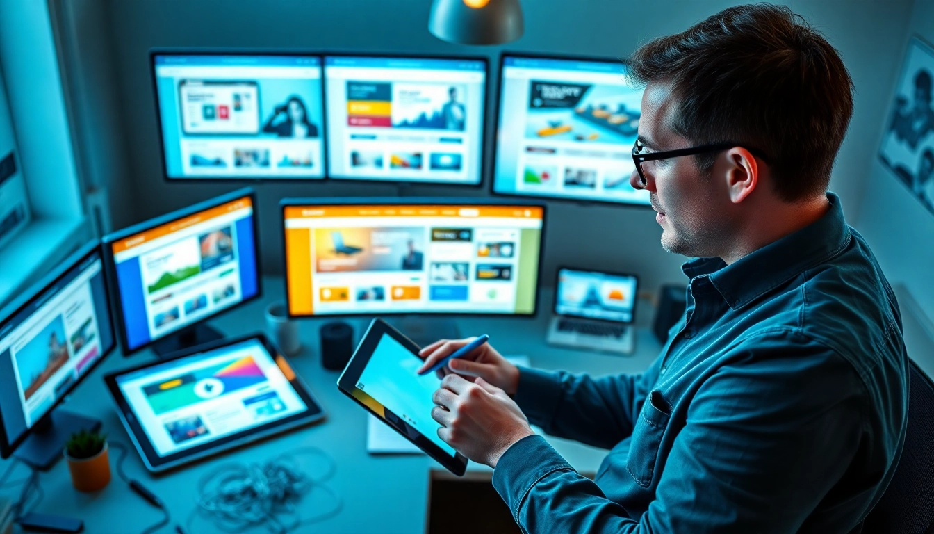 Erfahrene Marketingberatung [mit] modernem Webdesign-Workspace für kreative Lösungen.