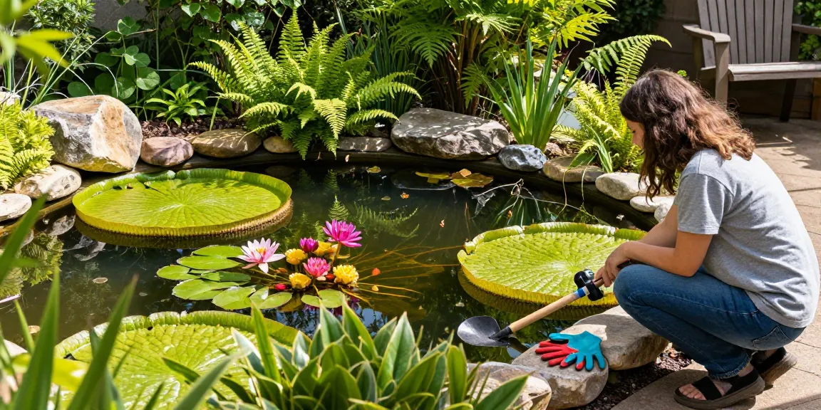 Buy Pond Plants Online with vibrant aquatic plants and tranquil garden pond.