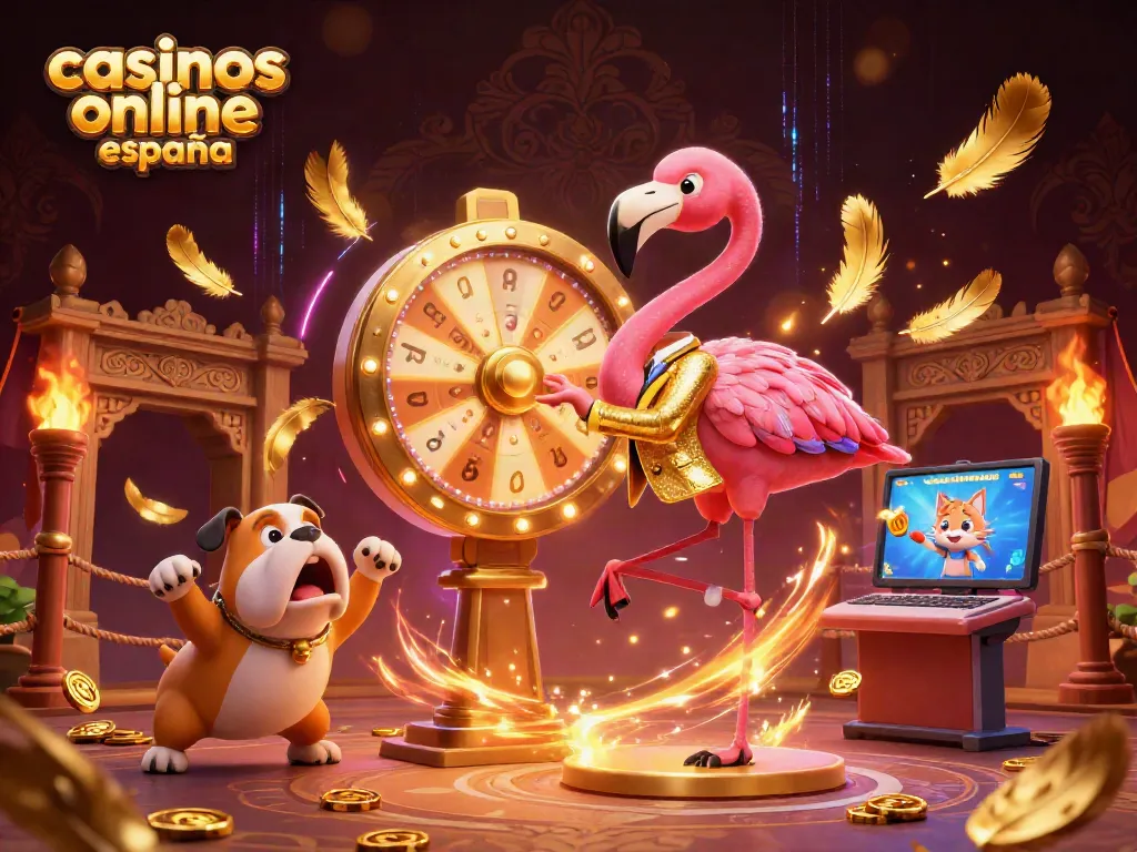 Juega en emocionantes casinos online España mientras giras la rueda de premios dorada.