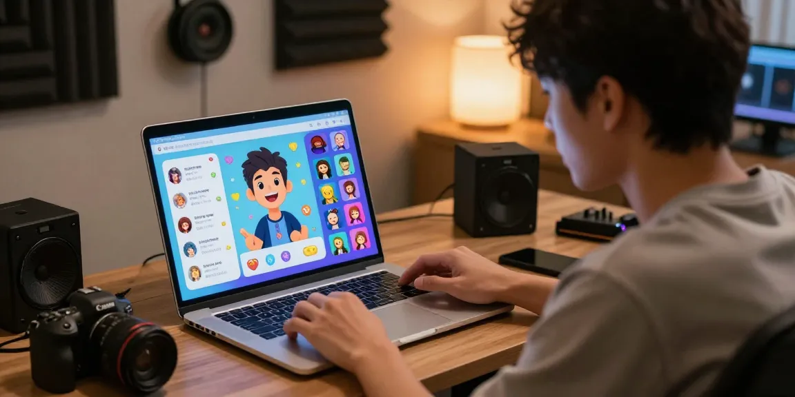 User interacting with an AI chat NSFW character on a touchscreen device in a cozy setting.