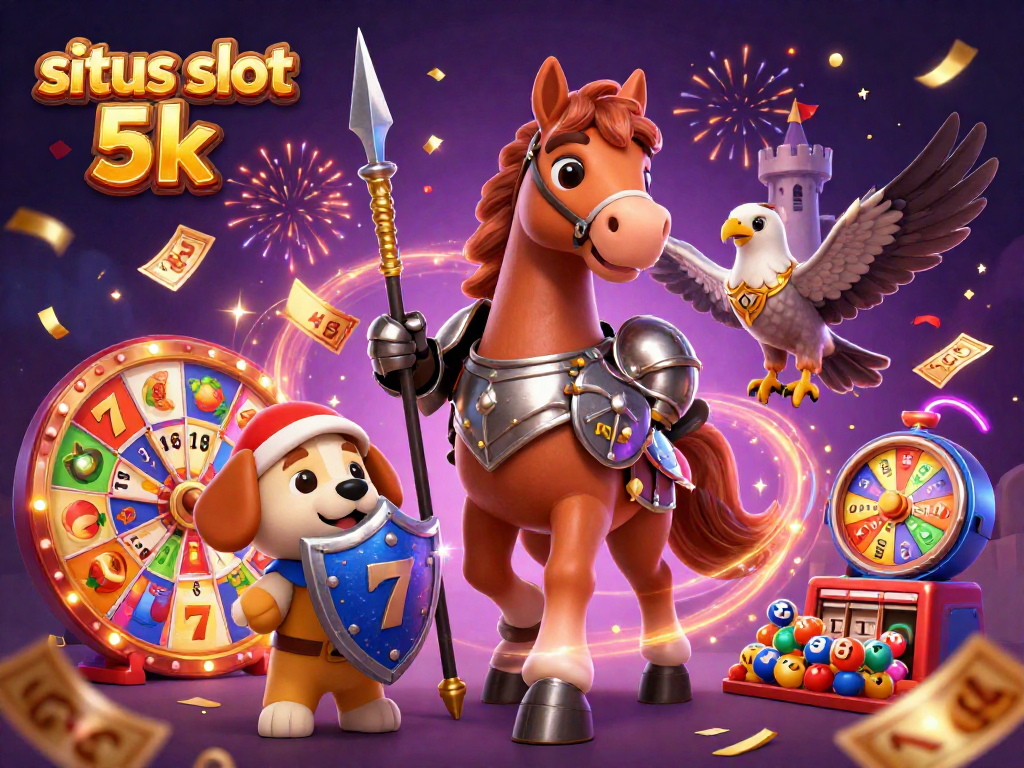 Join the excitement of situs slot 5k with medieval characters and dynamic casino elements!