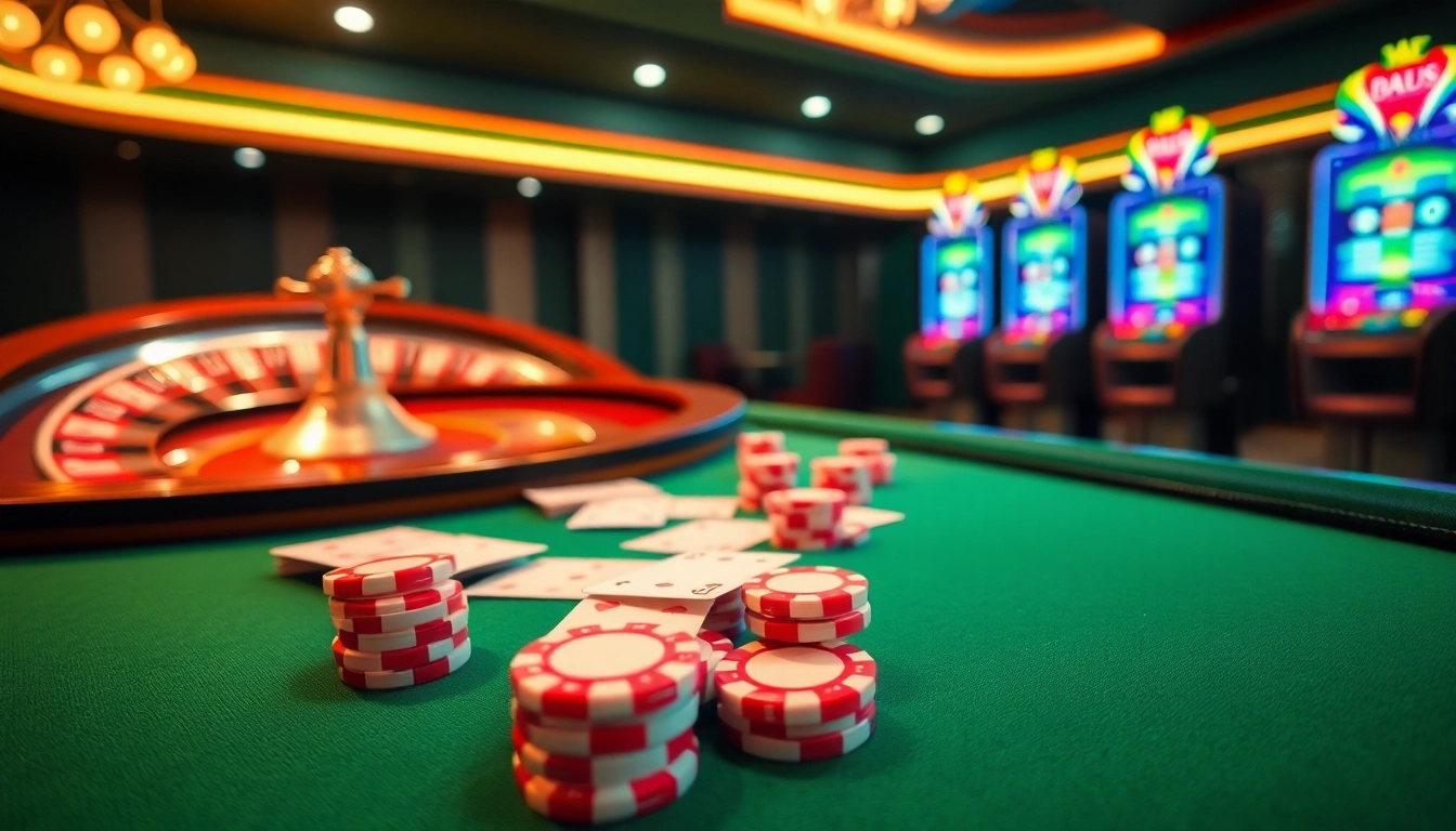Ressentez l'excitation du 'casino en ligne france fiable' avec une table de poker accueillante et une roue de roulette élégante.