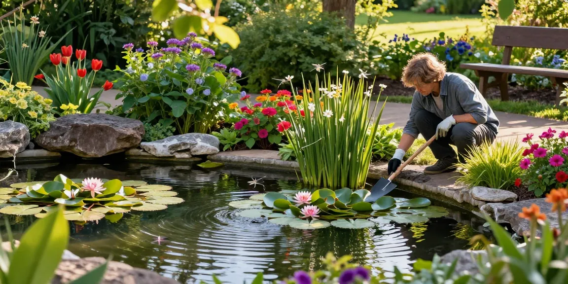 Buy Pond Plants Online with vibrant varieties in serene garden pond setting.