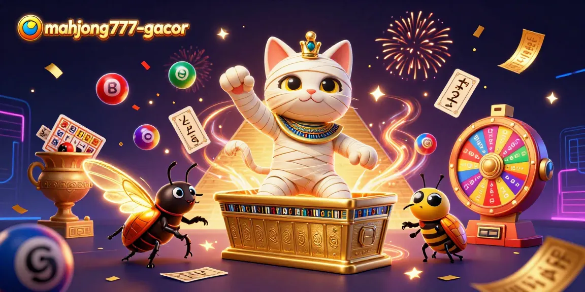 Engage with mahjong777-gacor in a vibrant casino scene featuring dynamic gaming elements and fun characters.