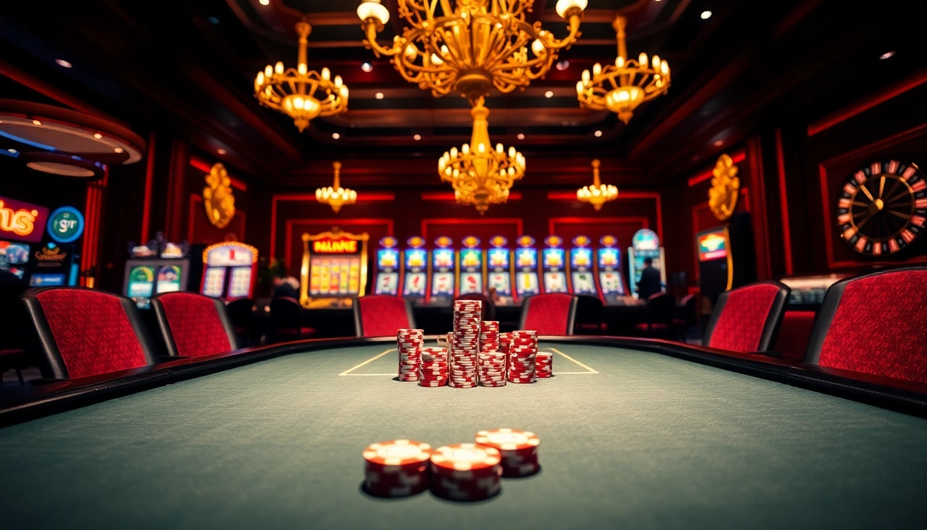 Vivez l'excitation des casinos en ligne fiables en France avec une scène de table de poker luxueuse.