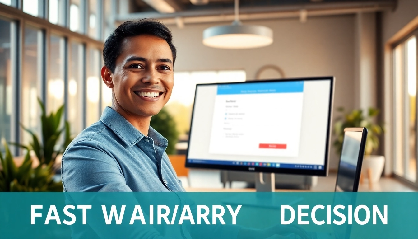 Achieve fast warranty claim decisions with a friendly customer service representative in a modern office setting.