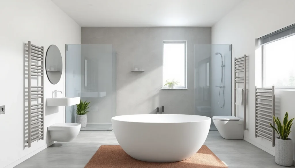 Produkte von sonni sanitär GmbH in einem modernen Badezimmer-Setting präsentierten.