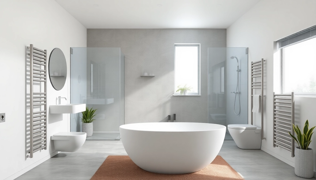 Produkte von sonni sanitär GmbH in einem modernen Badezimmer-Setting präsentierten.