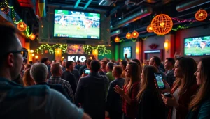 Find the best sportsbooks in Mexico with fans celebrating sports betting in a lively bar setting.