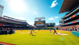 mlb중계 중인 선수들이 시합을 하는 스포츠 경기 장면