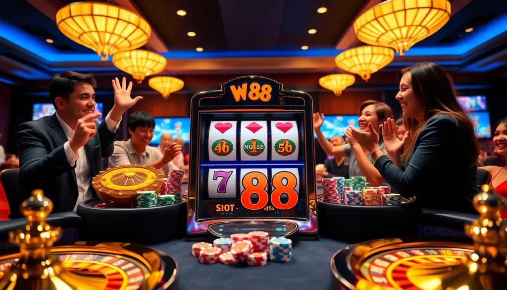 Experience the thrill of winning with the W88 link at an exciting casino setting.
