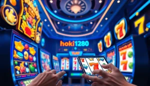 Experience the excitement of hoki138 pro with vibrant online slot gaming scenes and engaging player interactions.