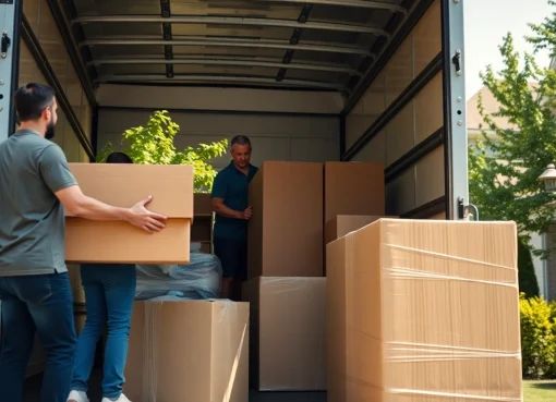 Best movers in Vancouver expertly packing and loading furniture into a truck
