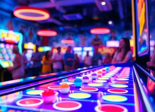 Permainan plinko demo yang menarik dengan bola berwarna cerah di atas papan permainan.