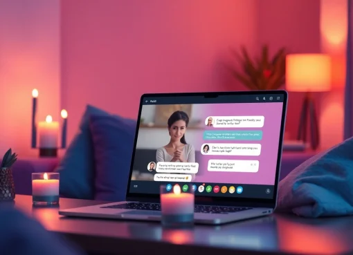 Engaging interface of sex chat AI showcasing intimate chat interactions in a cozy setting.