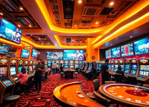 Experience the thrill of online gaming with fly88 com in a vibrant casino setting.
