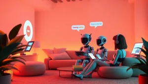 Engaging NSFW AI chatbot interaction in a vibrant digital landscape.