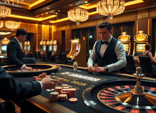 Experience the thrill of BK8 เว็บตรง at a luxurious casino table with vibrant games and professional dealers.