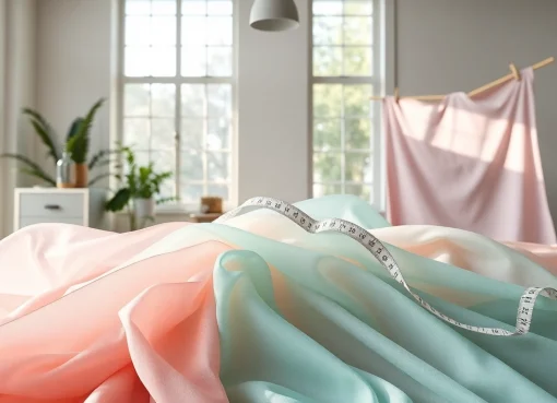 Verken de veelzijdigheid van voile stoffen met prachtige kleurenswatjes en lichte texturen.